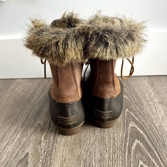 Sperry Top-sider Water Duck Boot Suede Faux Fur - Picture 7 of 10